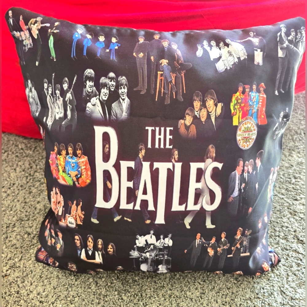 The Beatles Graphic Throw Pillow